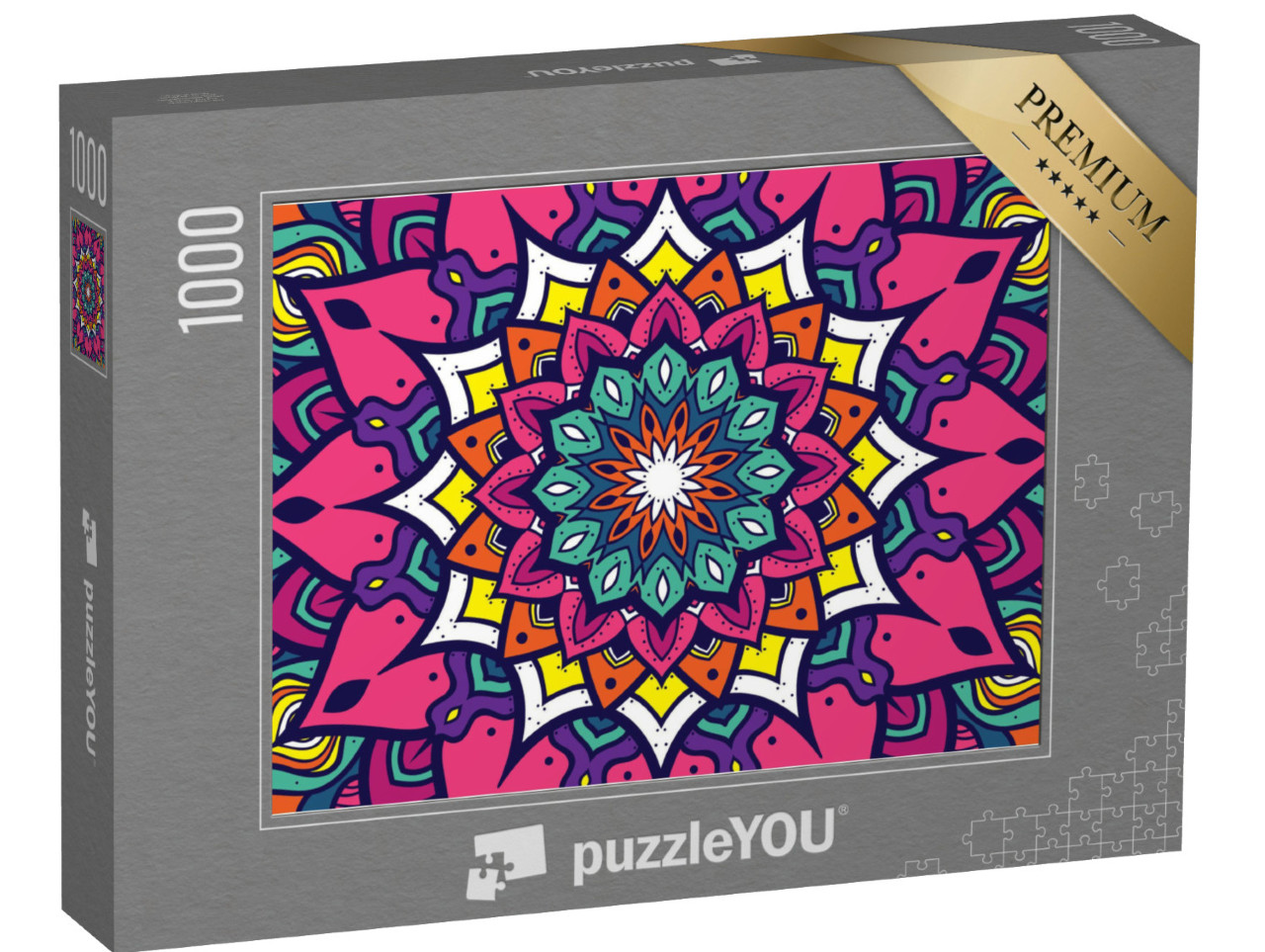 puzzle 1000 dílků „Květinový ornament mandala“