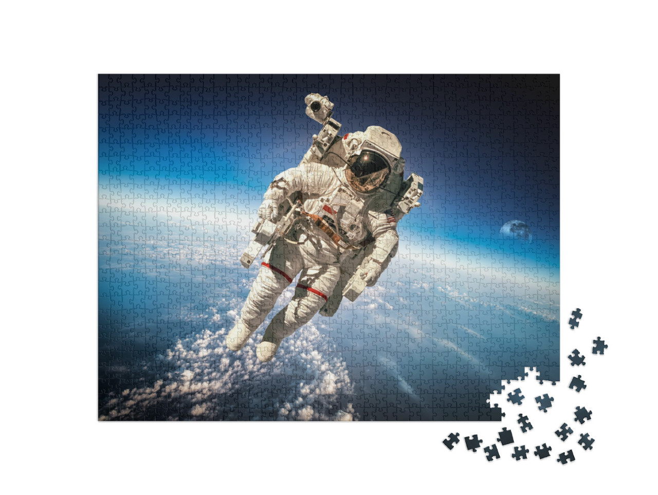 puzzle 1000 dílků „Astronaut ve vesmíru nad Zemí“