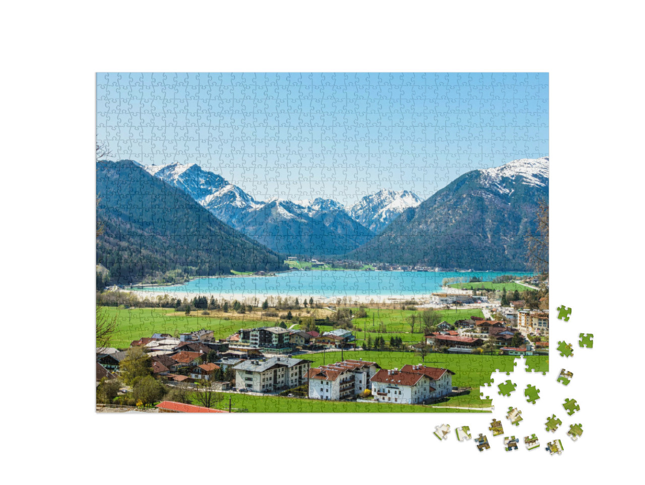 puzzle 1000 dílků „Pertisau am Achensee, Rakousko“