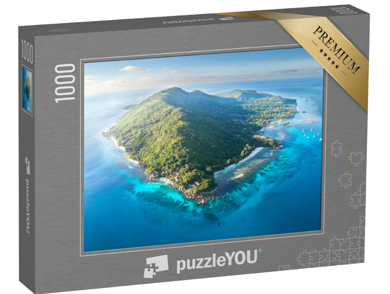 puzzle 1000 dílků „Malebný ostrov La Digue, Seychely“