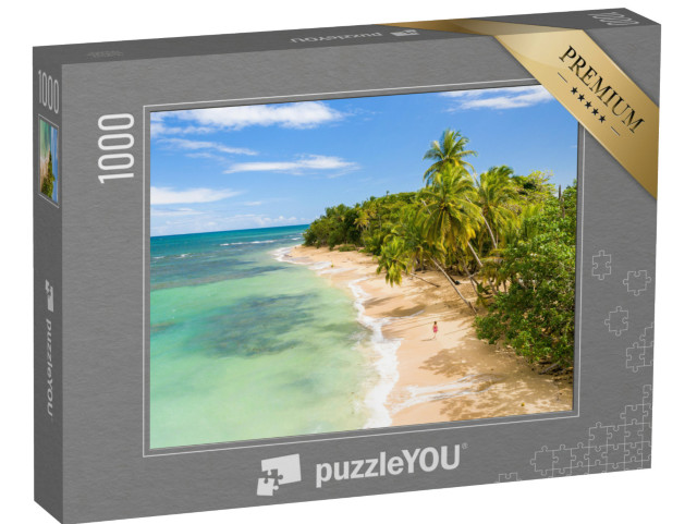 puzzle 1000 dílků „Karibská písečná pláž pod palmami“