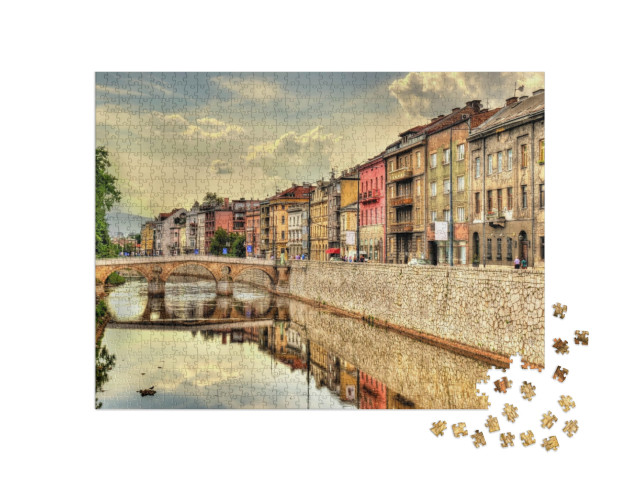 puzzle 1000 dílků „Historické centrum Sarajeva, Bosna a Hercegovina“