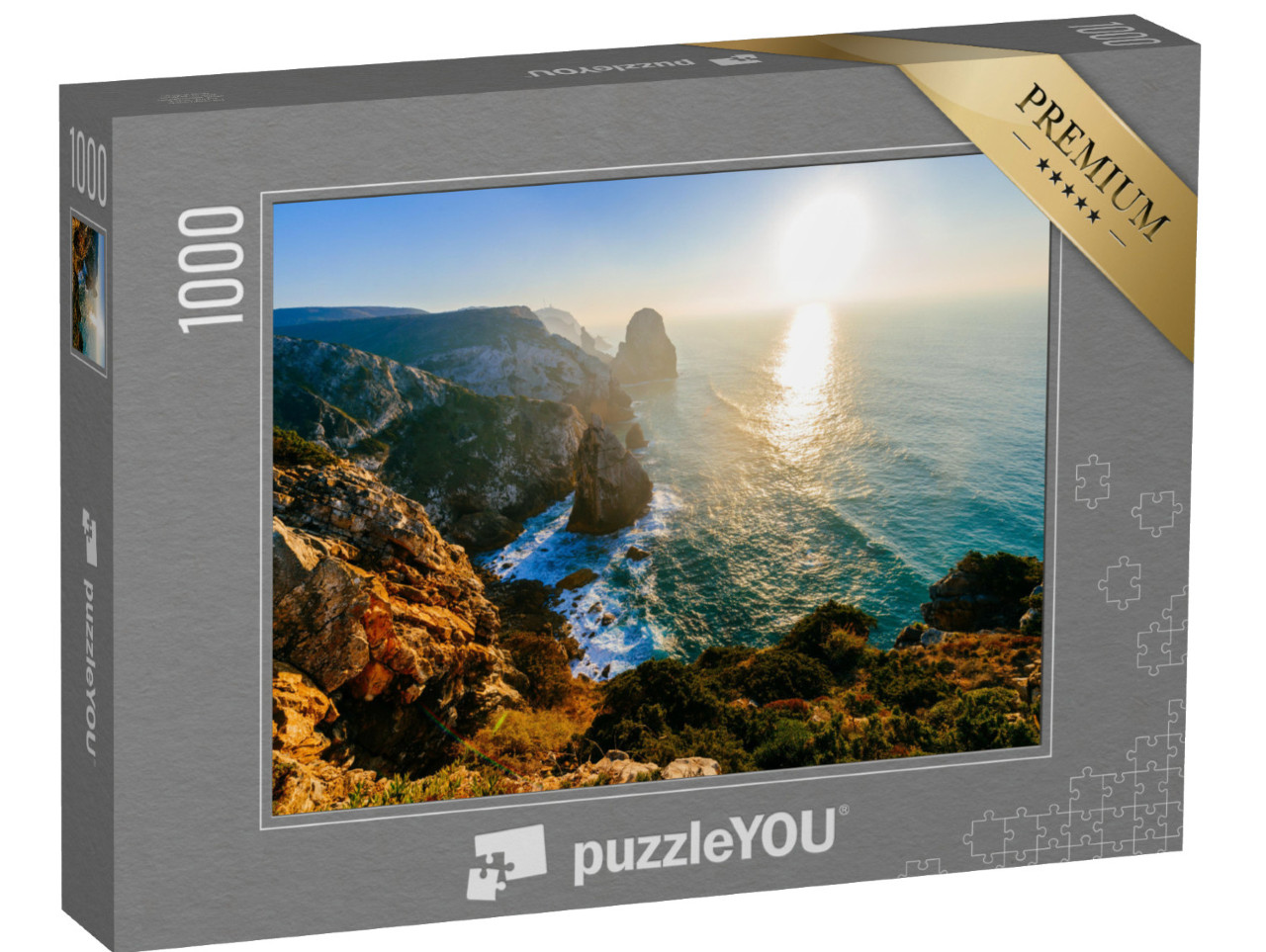 puzzle 1000 dílků „Západ slunce nad pobřežím Portugalska“