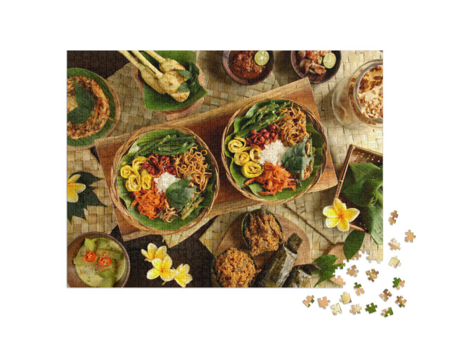 puzzle 1000 dílků „Nasi Campur Bali s rýží“