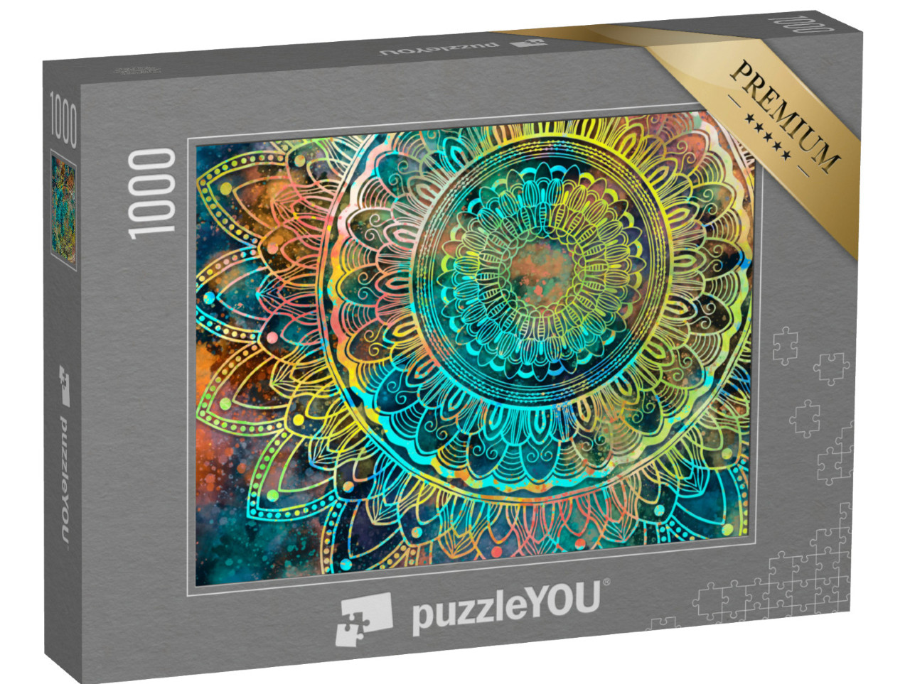 puzzle 1000 dílků „Krásná barevná mandala“