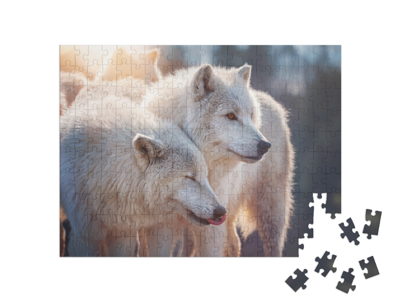 puzzle 200 dílků „Arktický vlk“
