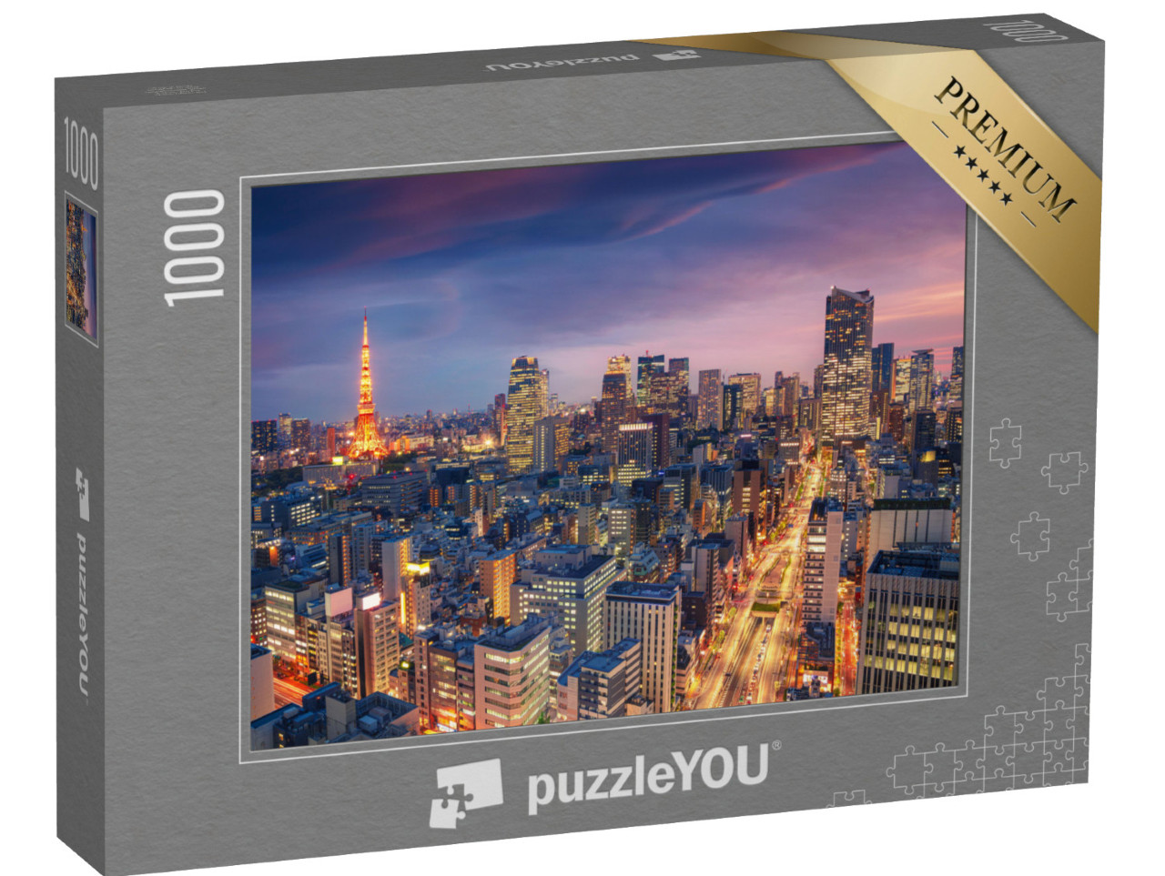 puzzle 1000 dílků „Soumrak nad osvětleným Tokiem“