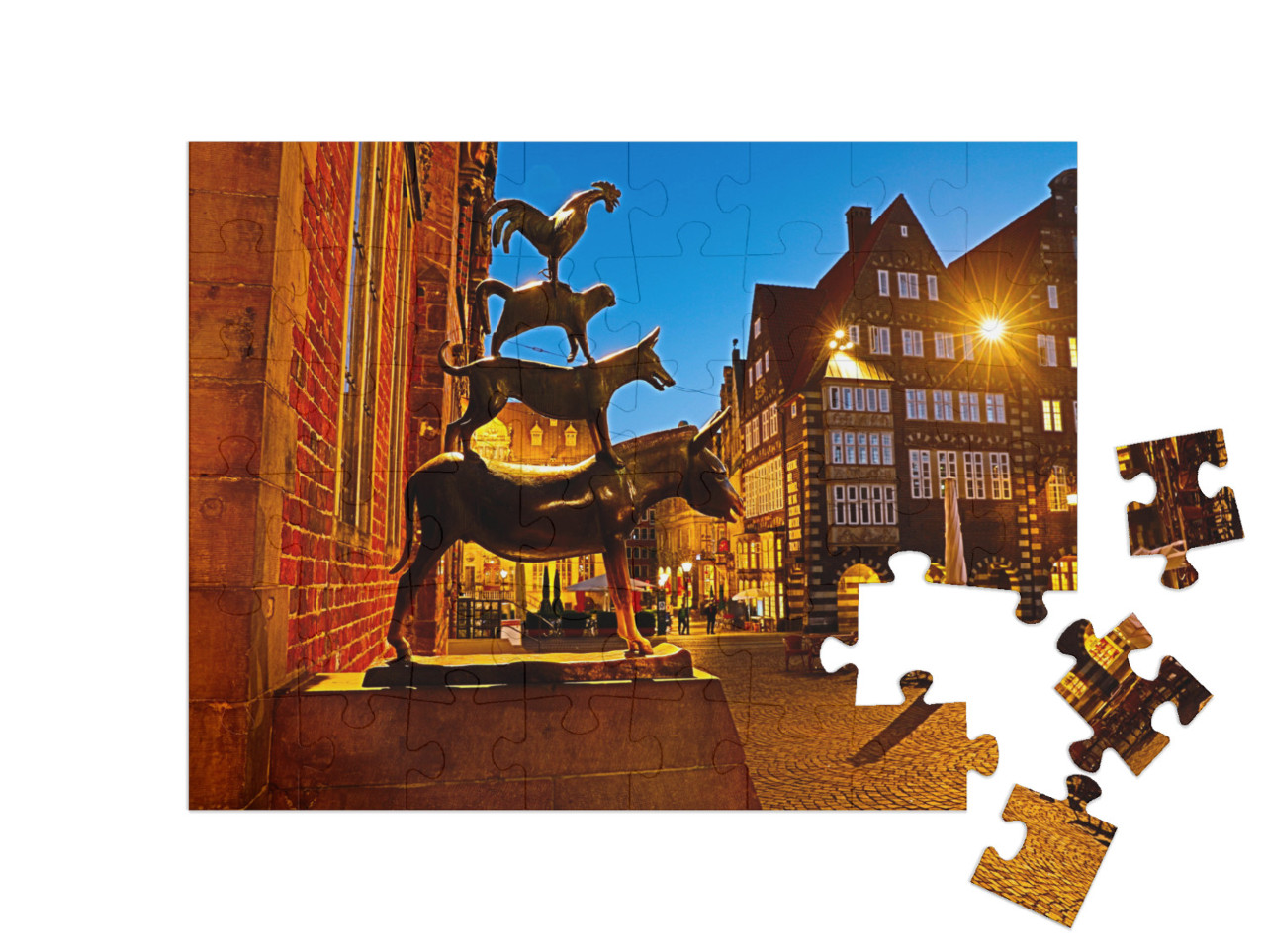 puzzle 48 dílků „Večer v Brémách“