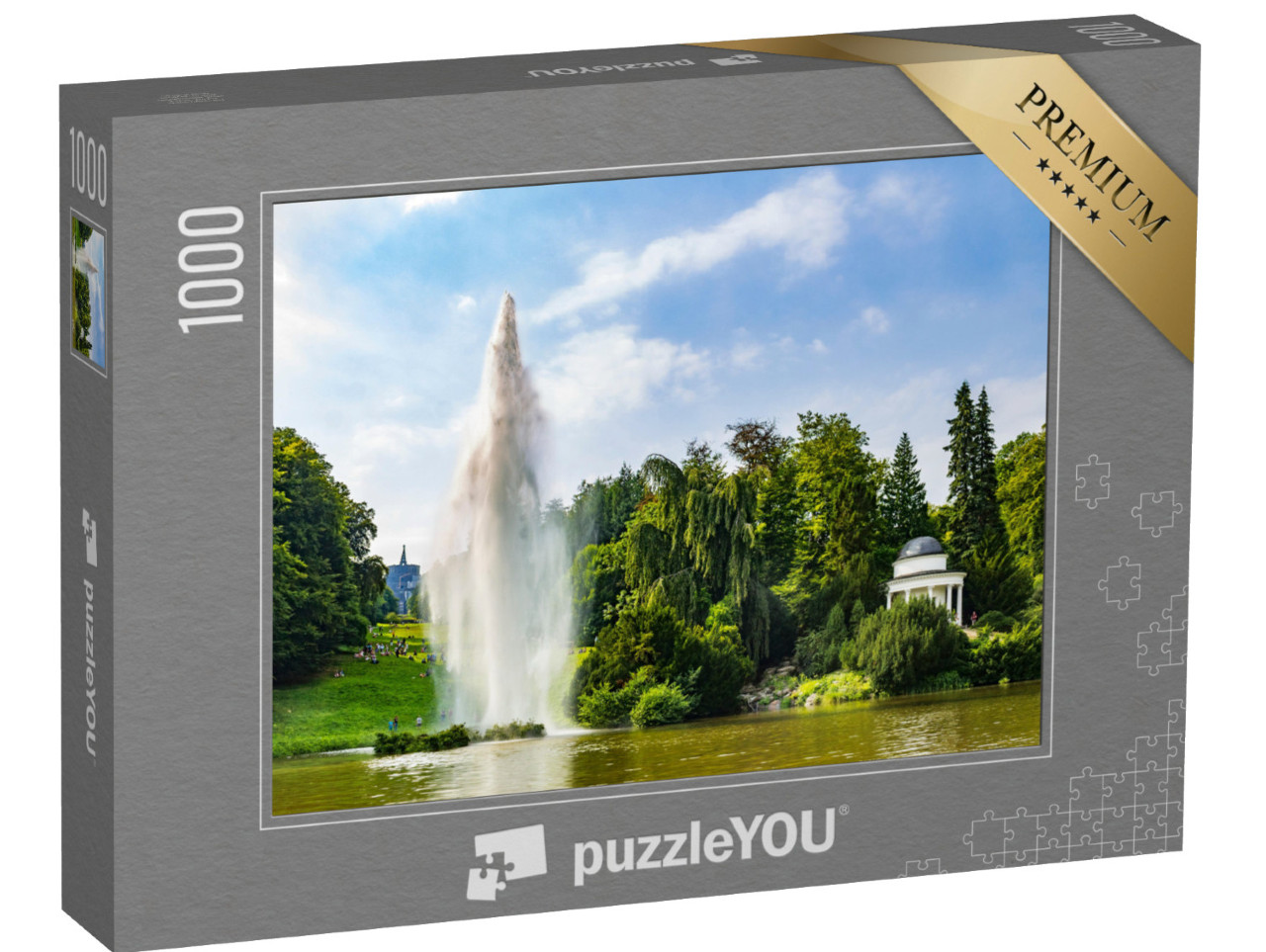 puzzle 1000 dílků „Fontána v parku Wilhelmshöhe, Kassel, Německo“