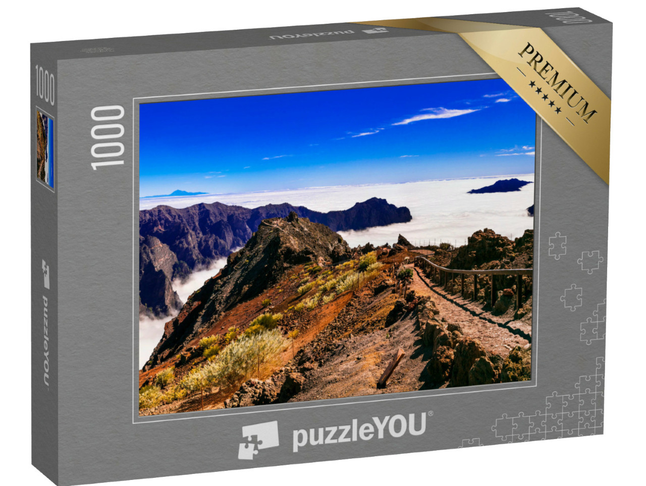 puzzle 1000 dílků „Cesta do nebe. Mirador Roque de los Muchachos - La Palma, Kanárské ostrovy“