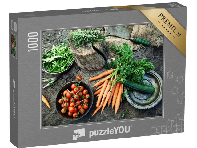 puzzle 1000 dílků „Čerstvá zelenina ze zahrady“