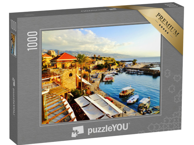 puzzle 1000 dílků „Historický přístav a nábřeží ve starobylém městě Byblos, Libanon“