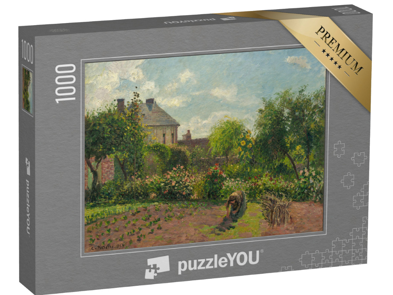 puzzle 1000 dílků „Camille Pissarro - Umělcova zahrada v Eragny“