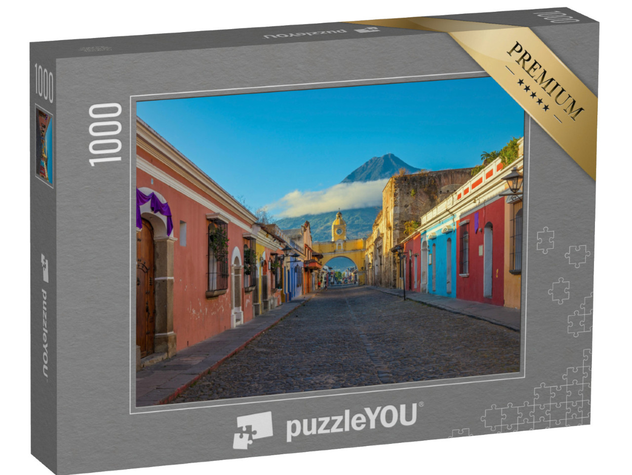 puzzle 1000 dílků „Východ slunce nad Antiguou , Guatemala“