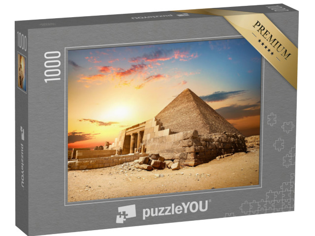 puzzle 1000 dílků „Ruiny Cheopsovy pyramidy v Káhiře, Egypt“