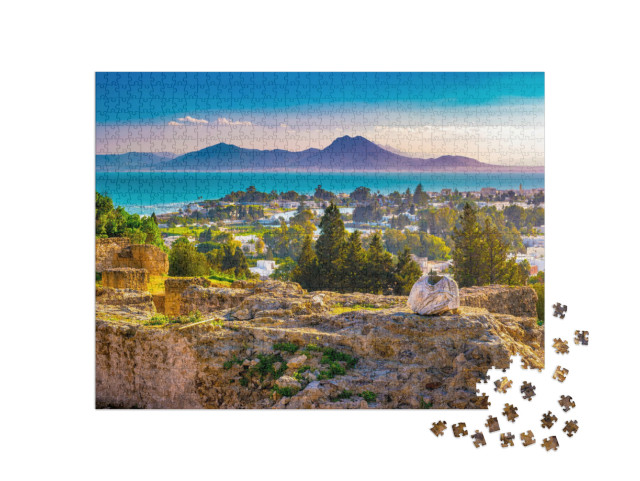 puzzle 1000 dílků „Starověké pozůstatky Kartága, Tunis, Tunisko“