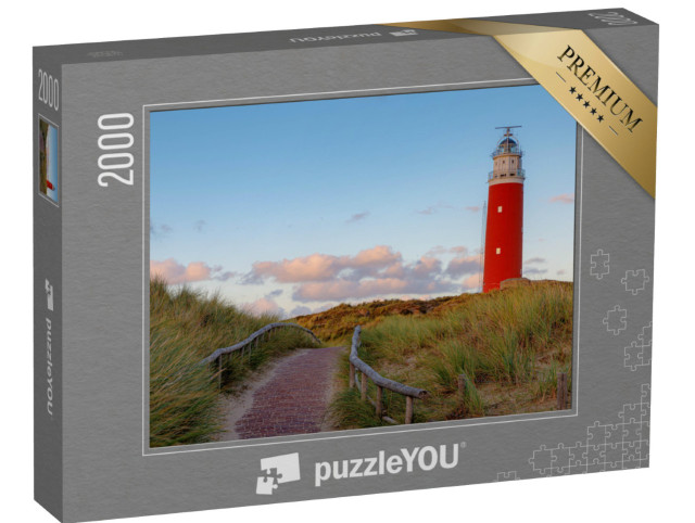 puzzle 2000 dílků „Červený maják Eierland na nizozemském ostrově Texel“