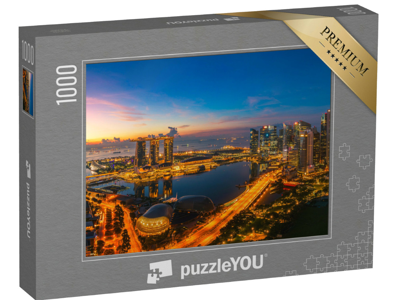 puzzle 1000 dílků „Singapur, krátce před východem slunce“