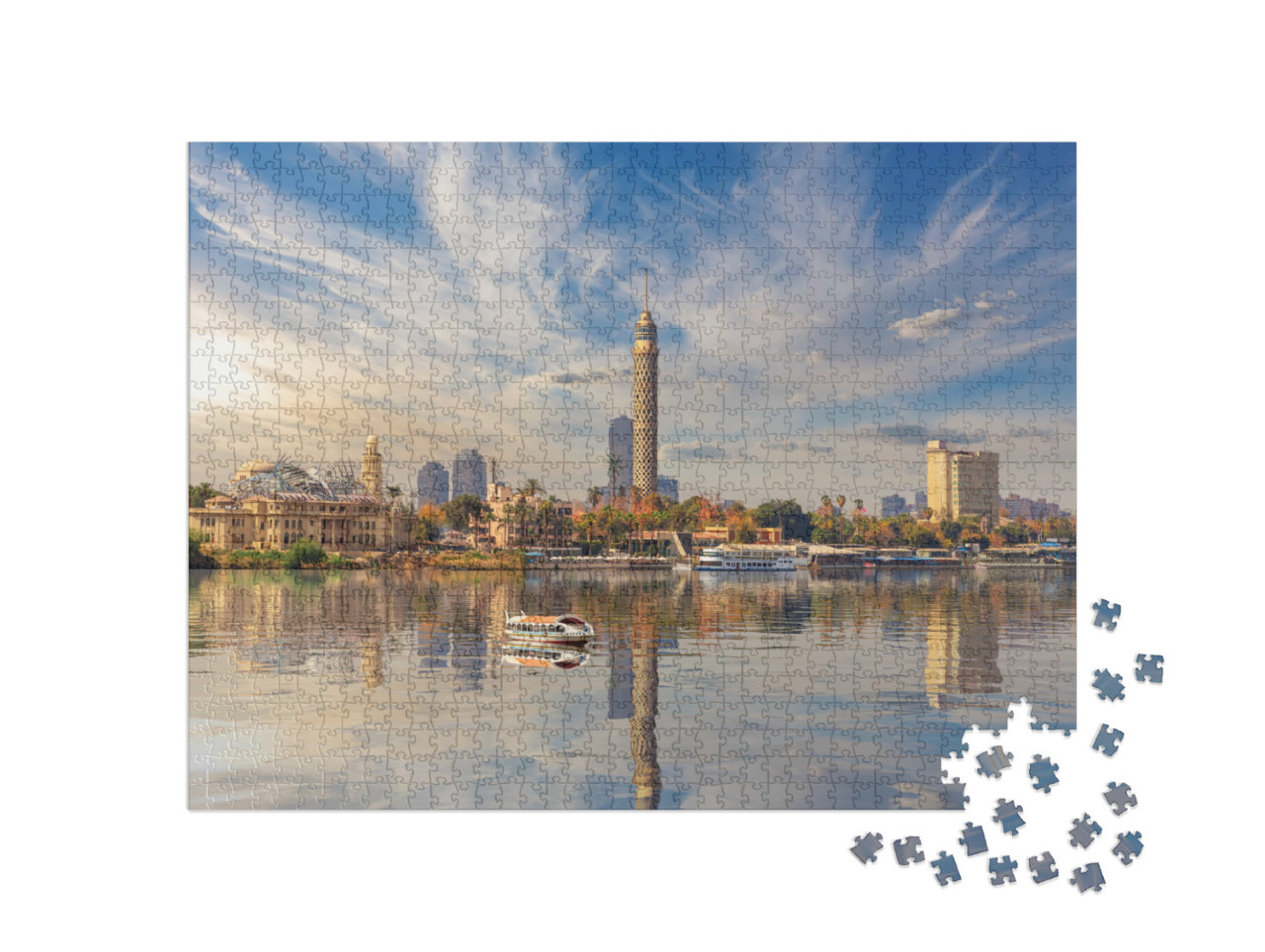 puzzle 1000 dílků „Centrum Káhiry na Nilu, Egypt“