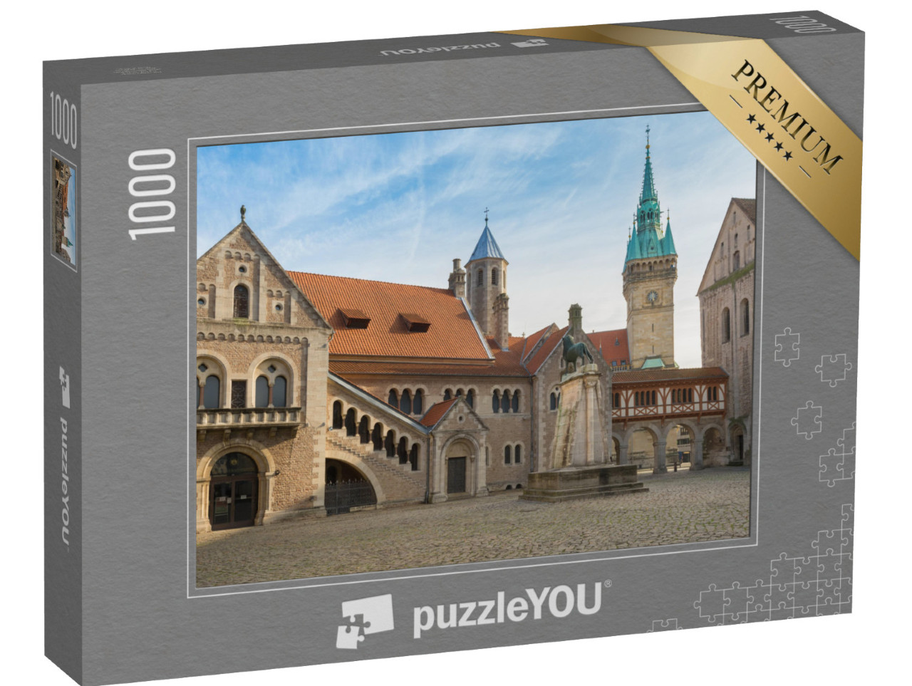 puzzle 1000 dílků „Náměstí Burgplatz s Brunšvickým lvem“