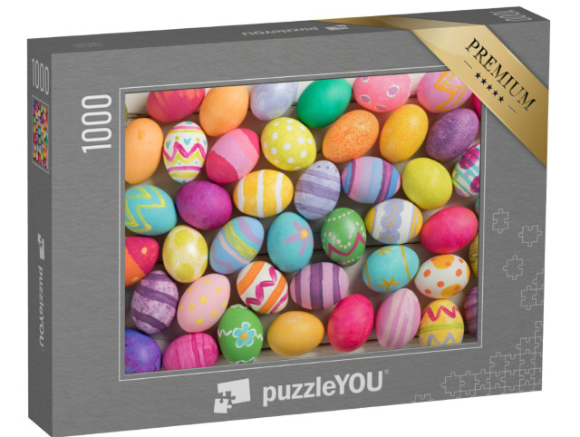 puzzle 1000 dílků „Spousta barevných velikonočních vajíček“