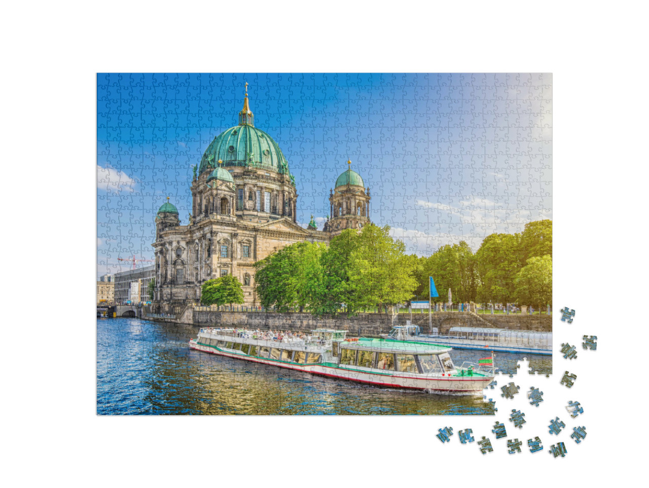 puzzle 1000 dílků „Krásný pohled na berlínskou katedrálu, Německo“
