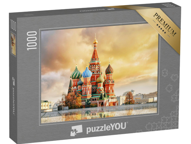 puzzle 1000 dílků „Pohled na katedrálu svatého Basila na Rudém náměstí, Moskva, Rusko“