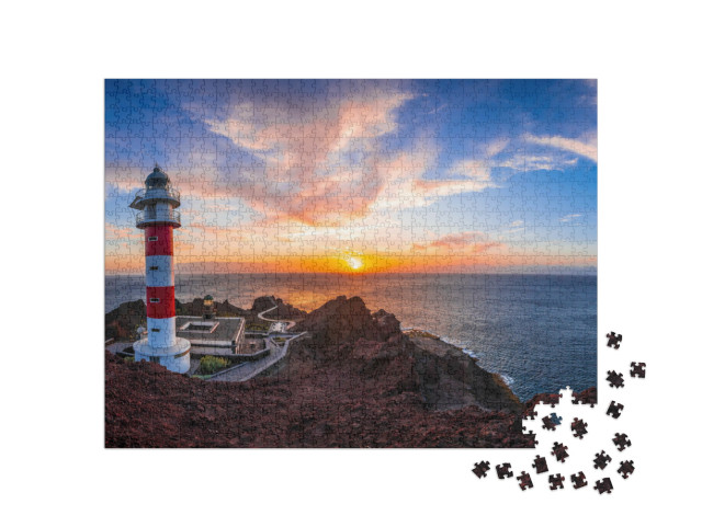 puzzle 1000 dílků „Západ slunce u majáku Punta de Teno, Tenerife“