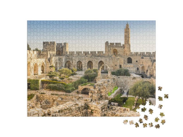 puzzle 1000 dílků „Davidova věž nad Jeruzalémem“