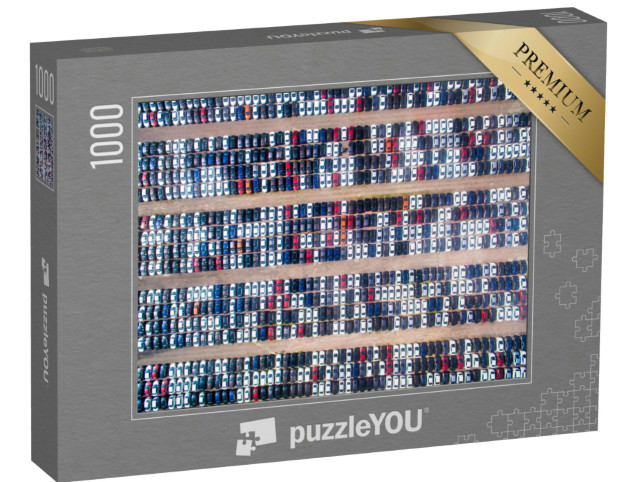 puzzle 1000 dílků „Letecký pohled na parkoviště u strojírny“