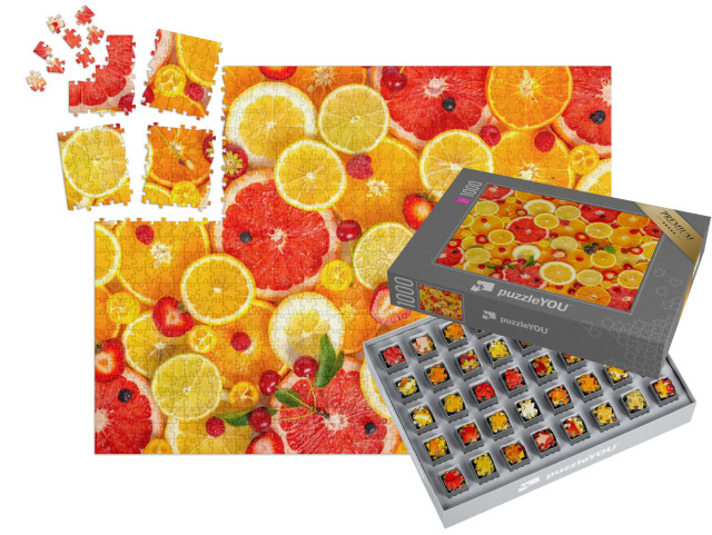SMART SORTED® | Puzzle 1000 dílků „Čerstvě nakrájené citrusové plody“
