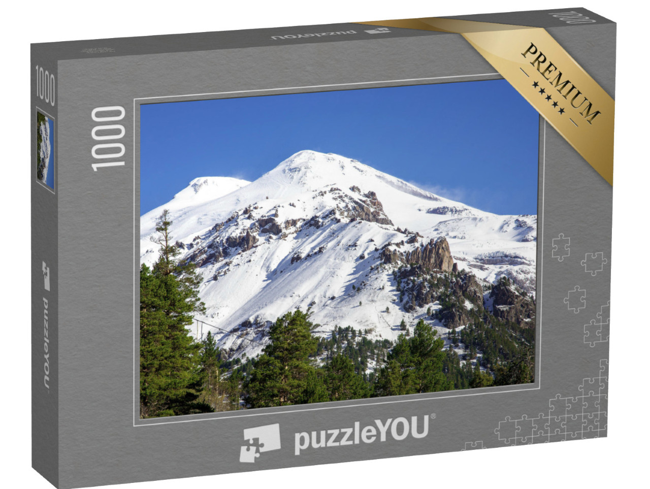 puzzle 1000 dílků „Nejvyšší bod Evropy, vrchol Elbrusu, sopka Elbrus“