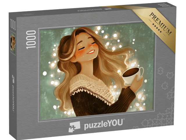 puzzle 1000 dílků „Vůně kávy na Štědrý den ráno“