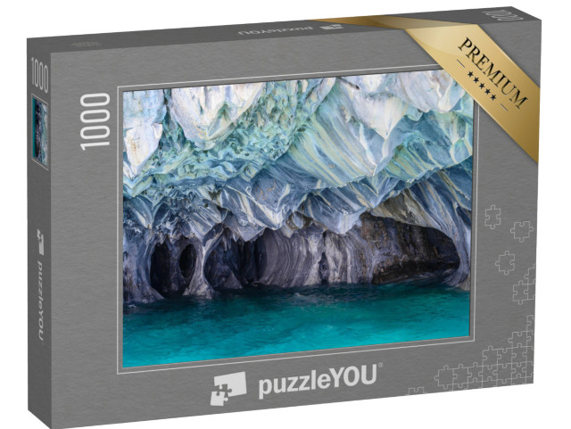 puzzle 1000 dílků „Mramorové jeskyně jezera General Carrera v Chile“