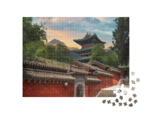 puzzle 1000 dílků „Klášter Shaolin na hoře Songshan, Čína“