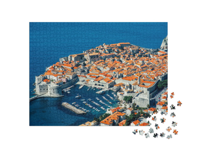 puzzle 1000 dílků „Dubrovník shora, Chorvatsko“