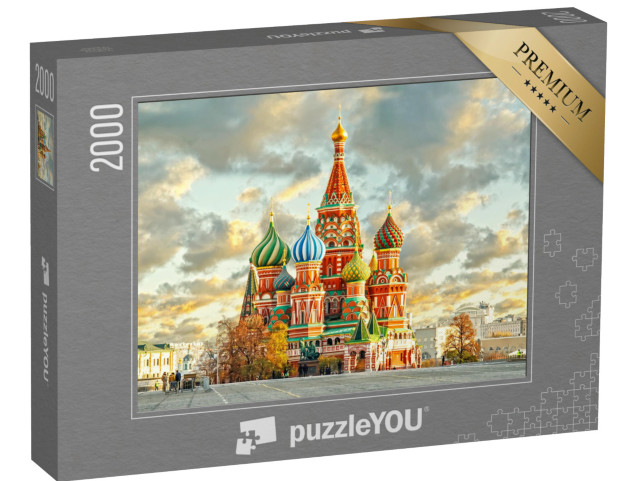 puzzle 2000 dílků „Chrám Vasila Blaženého na Rudém náměstí, Moskva, Rusko“