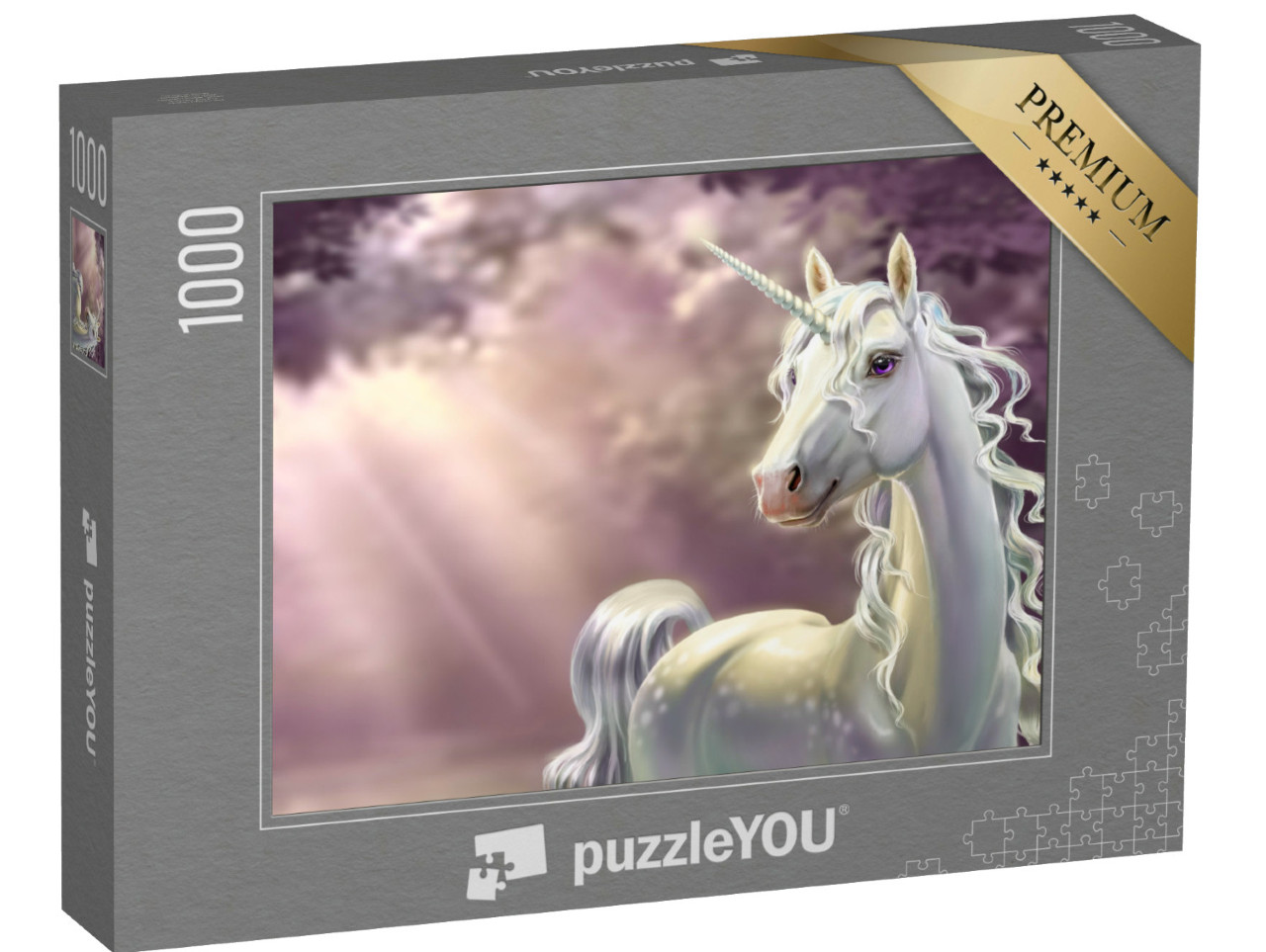 puzzle 1000 dílků „Jednorožec v lese“
