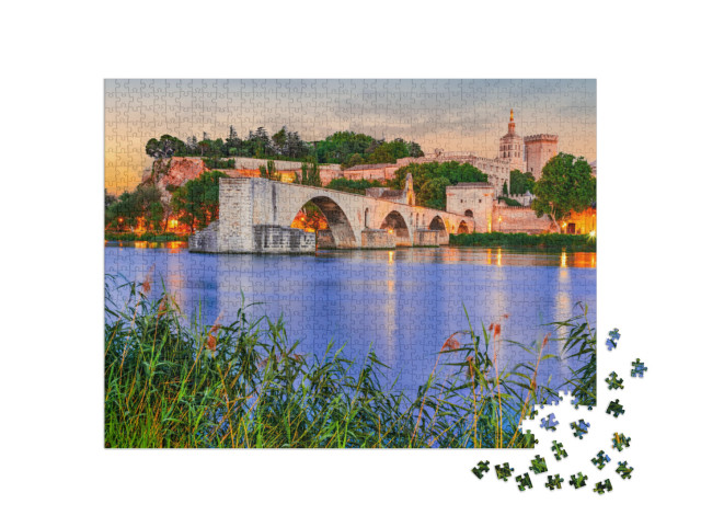 puzzle 1000 dílků „Pont Saint-Benezet na řece Rhone, Avignon, Francie“