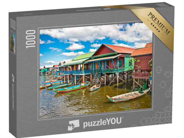 puzzle 1000 dílků „Plovoucí vesnice, Kambodža“