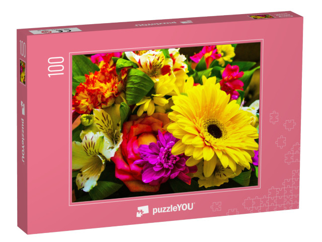 puzzle 100 dílků „Kytice letních květin“