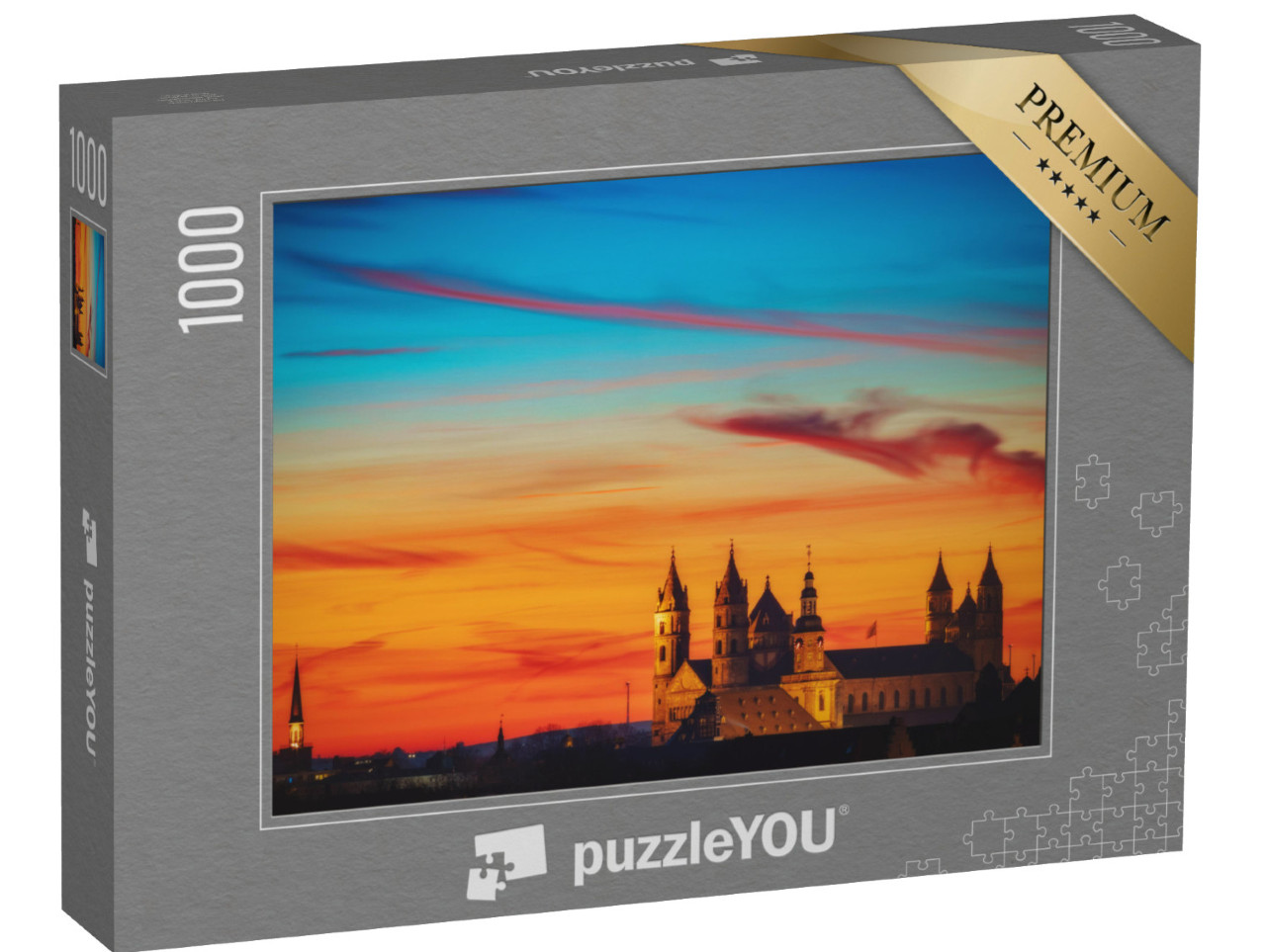 puzzle 1000 dílků „Katedrála svatého Petra za večerního soumraku, Worms“