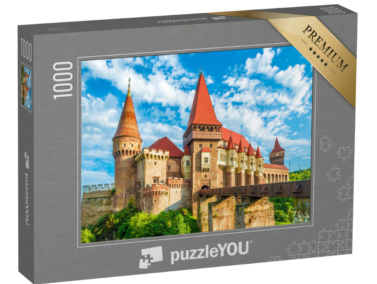 puzzle 1000 dílků „Středověký hrad Hunyad Corvin, město Hunedoara, Rumunsko“