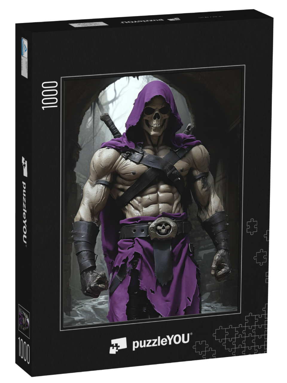 puzzle 1000 dílků „Svalnatá kostra celého těla, Halloween“