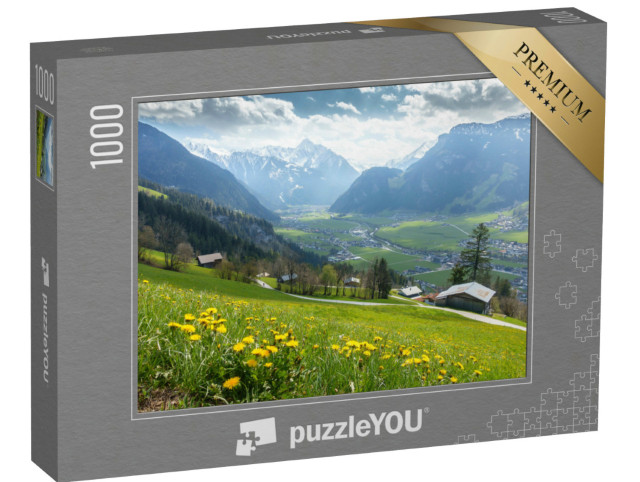 puzzle 1000 dílků „Pohled na tyrolský Zillertal“