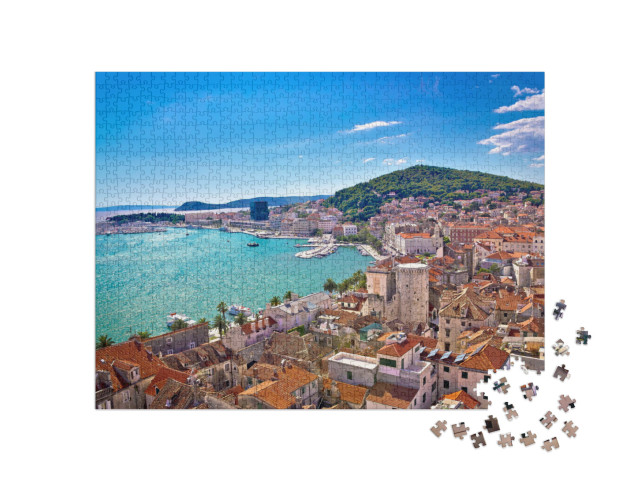 puzzle 1000 dílků „Letecký pohled na Split, Chorvatsko“