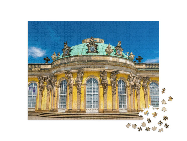 puzzle 1000 dílků „Zámek Sanssouci, letní palác Fridricha Velikého v Postupimi“