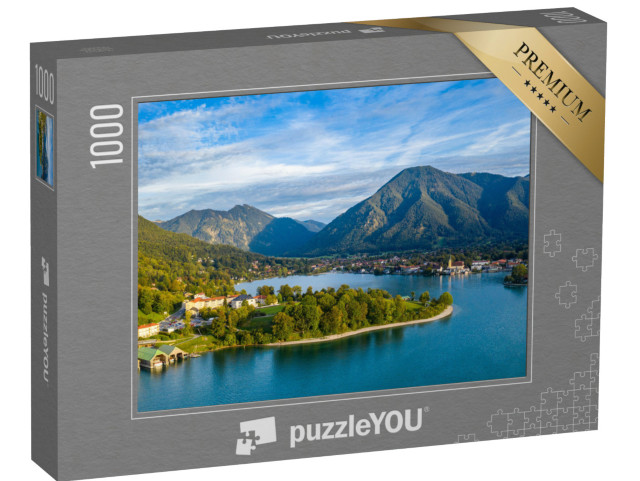 puzzle 1000 dílků „Jezero Tegernsee v Bavorských Alpách“