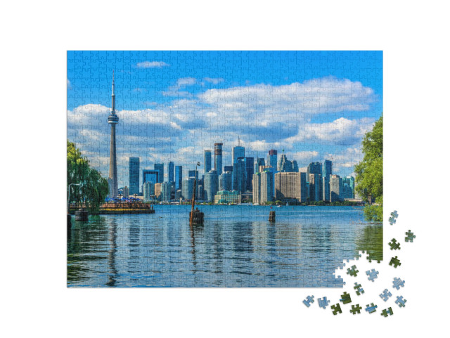 puzzle 1000 dílků „Panorama Toronta nad jezerem, Kanada“