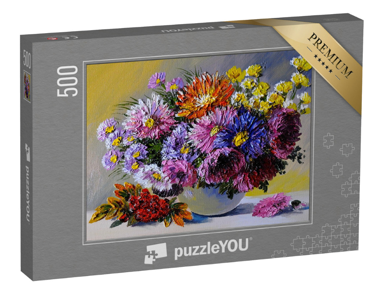 puzzle 500 dílků „Zátiší s květinami na stole“